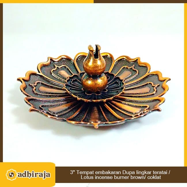 Incense Burner Metal Lotus