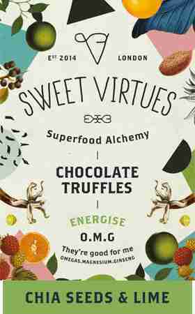 Sweet Virtues chocolate truffles - Chia Seeds & Lime