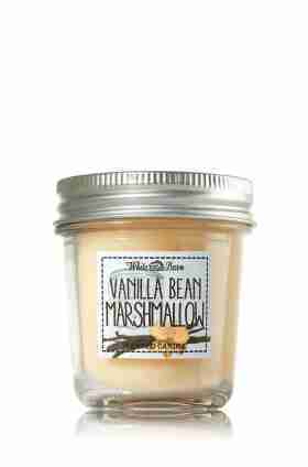 BBW candle mini mason jar - vanilla bean marshmallow