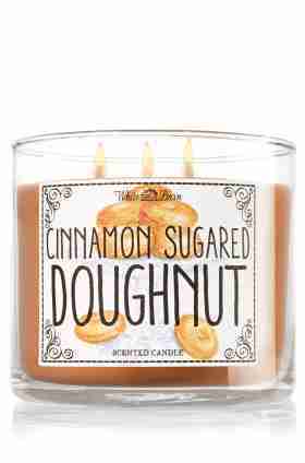 Bath and Bodyworks Cinnamon Sugared Doughnut 3 Wick Candle
